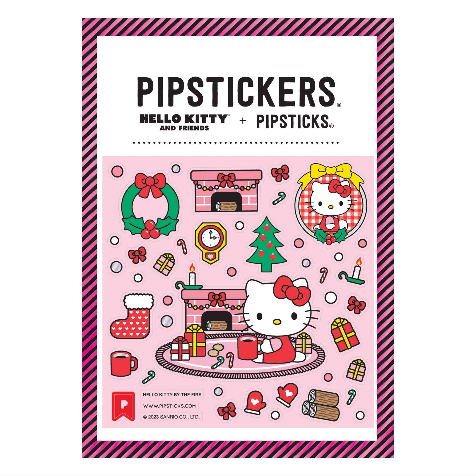 Hello Kitty By The Fire Stickers