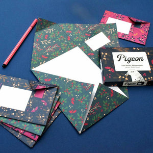 Winter Berries Pigeon letter pack