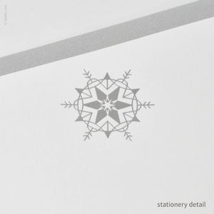 Stationery Set with Silver Snowflake (#472)