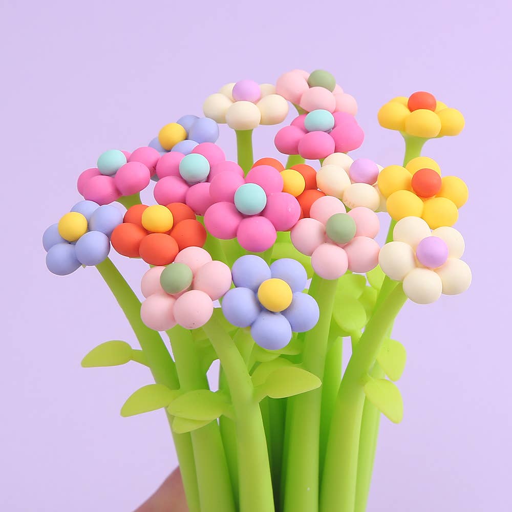 BUBBLE FLOWER WIGGLE GEL PEN