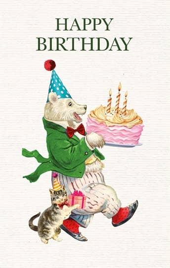 BIRTHDAY GREETING CARD POLAR BEAR ACTETRE