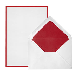 Original Crown Mill Bi-Color Sheet Correspondence Box A5: White/Red / A5 (5.75x8.25")