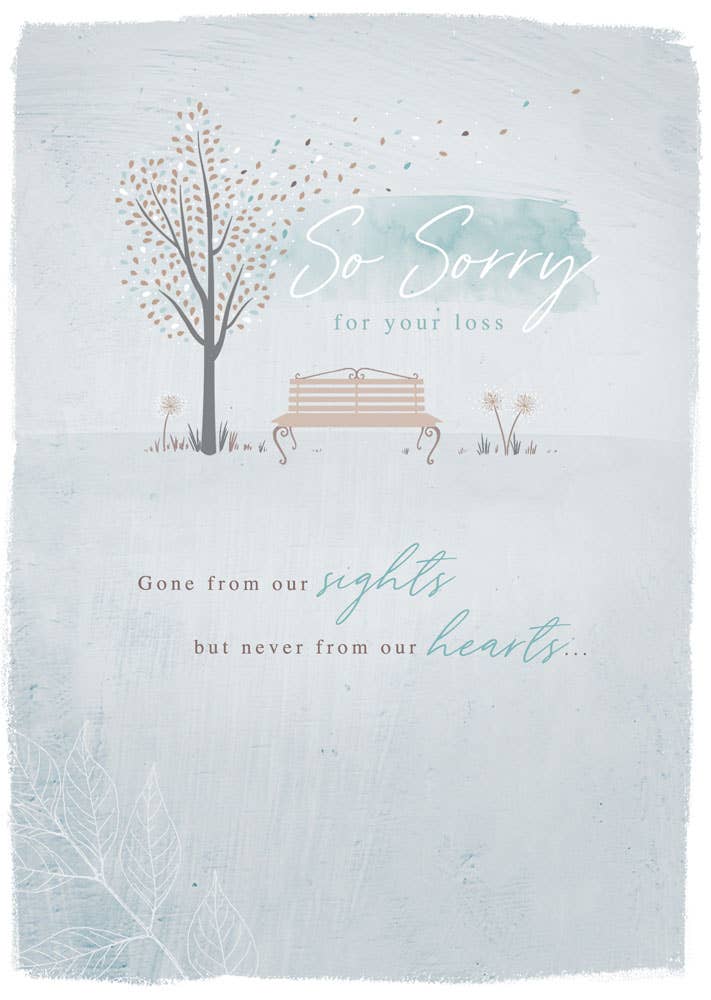 SYMPATHY BENCH GREETING CARD LING DESIGN