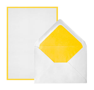 Original Crown Mill Bi-Color Sheet Correspondence Box A5: White/Yellow / A5 (5.75x8.25")