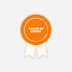Order-In Expert Ribbon Award Sticker