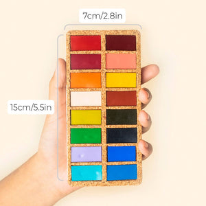 Spring Pans Set - 16 Watercolors | Ecofriendly | Handcrafted