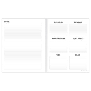 July 2026 - June 2027 Trailing Blooms Medium Monthly Planner