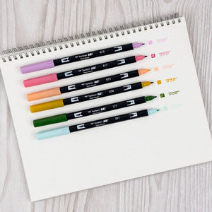 Dual Brush Pen Art Markers, Teatime, 6-Pack