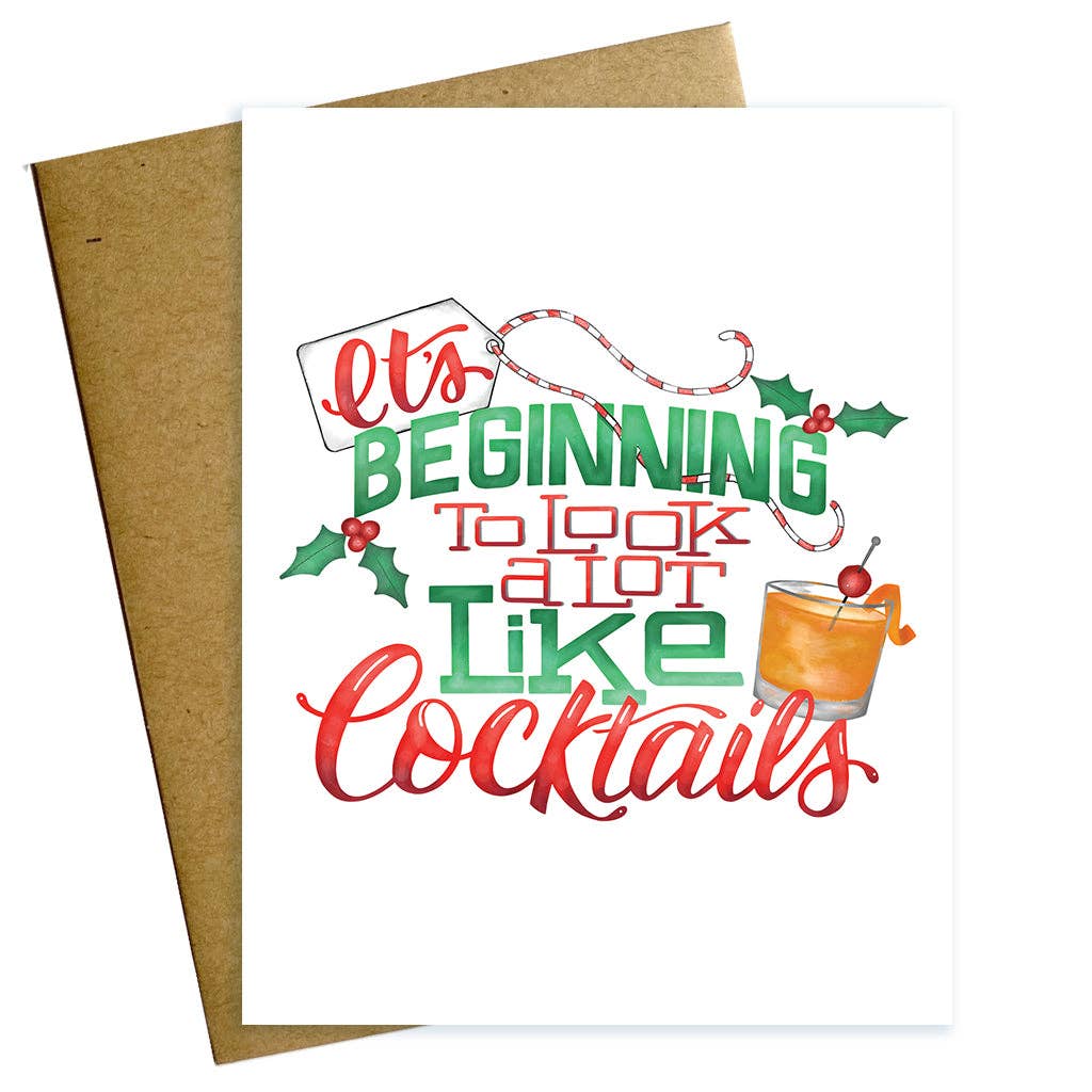 It's Beginning to Look Like Cocktails Christmas Card