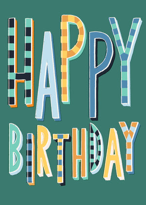 BIRTHDAY TEXT GREETING CARD LAURA DARRINGTON