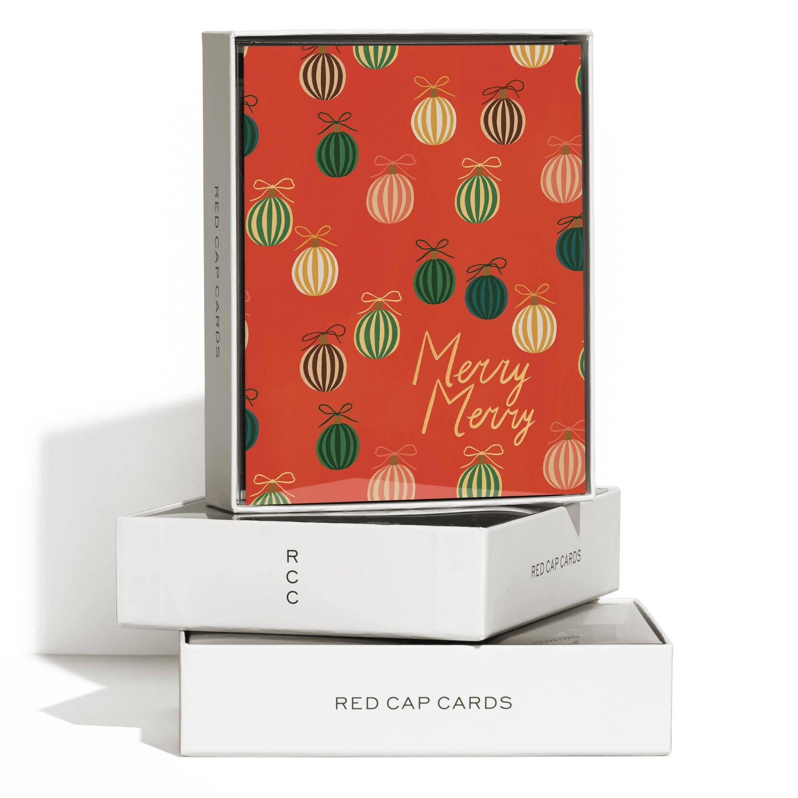 Merry Ornaments holiday greeting card: Singles