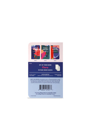 Flora Mixed Memo Books 3-Pack