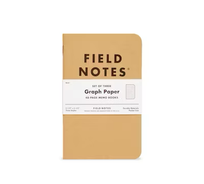 Original Kraft Pocket Graph 3-Pack Softcover, FIELD NOTES