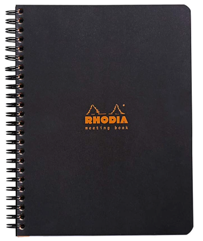 Lined Spiral Meeting Book 90 Softcover, RHODIA